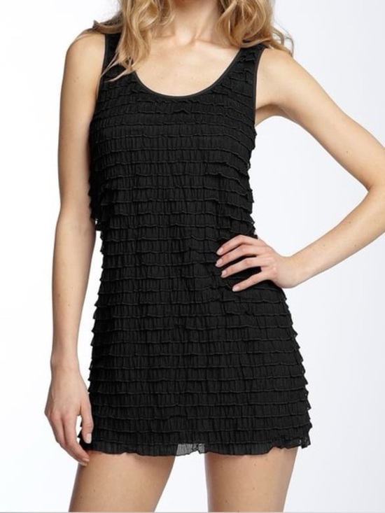 Free People Dresses & Skirts - Free People Layered Textured Gauze Dress Black Boho Medium